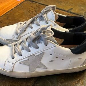 Golden Goose White and Gray Star Sneakers for Kids